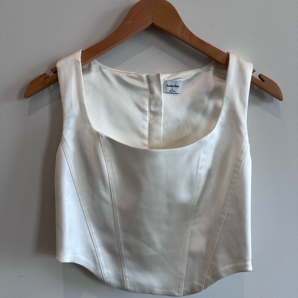 White Sleeveless Top